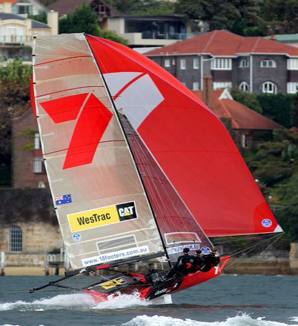 Gotta Love It 7 - JJ Giltinan 18ft Skiff Championship 2014 © Frank Quealey /Australian 18 Footers League http://www.18footers.com.au